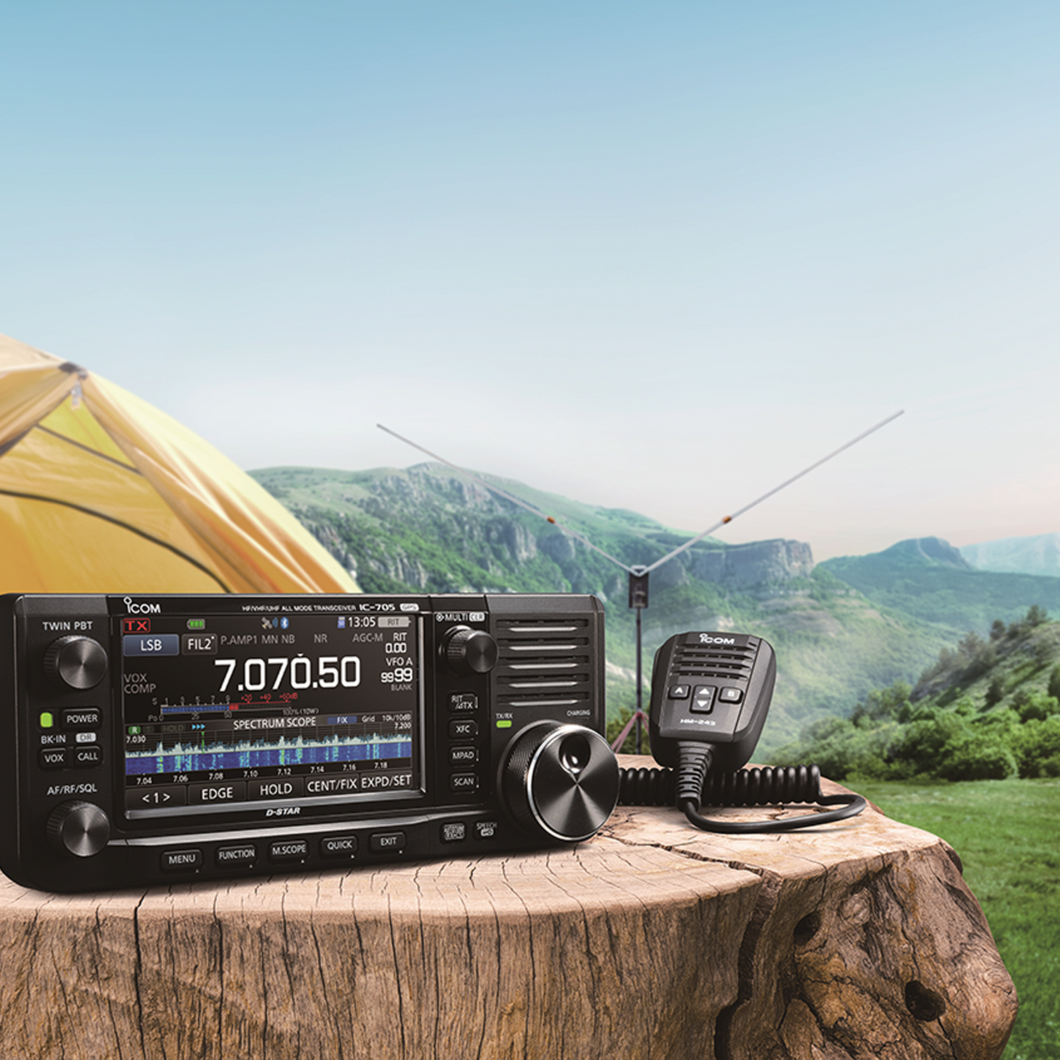 ICOM艾可慕短波电台  IC-705全波段全模式便携式短波电台